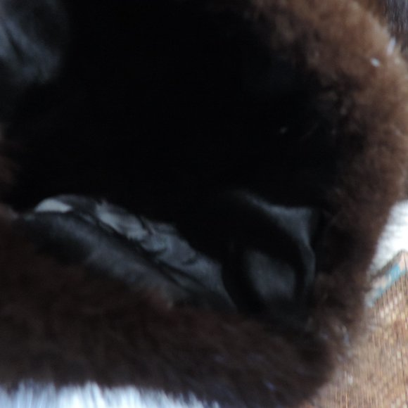 GARTENHAUS Vintage Genuine Real Ranch Dark Mahogany Mink Fur Coat Jacket sz M - Picture 4 of 13